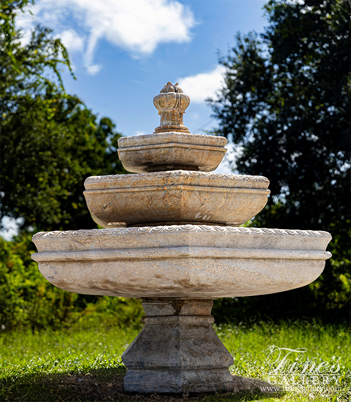 Search Result For Marble Fountains  - 3 Tiered Granite Hexagon Fountain - MF-1382